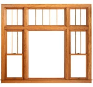 A picture window with decorative grids on a white background.