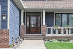 home with storm door installation